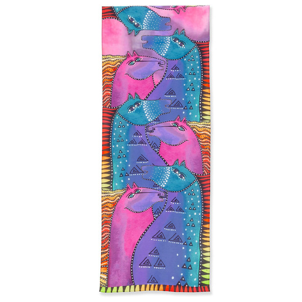 Laurel Burch Colorful Mares Horses Scarf – Modal and Silk – LBS225