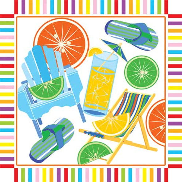 Chill Out Beach Paper Cocktail Napkins Pk of 20 - 006917