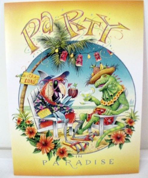 Parrot Birthday Card "Party in Paradise" - BDG45941