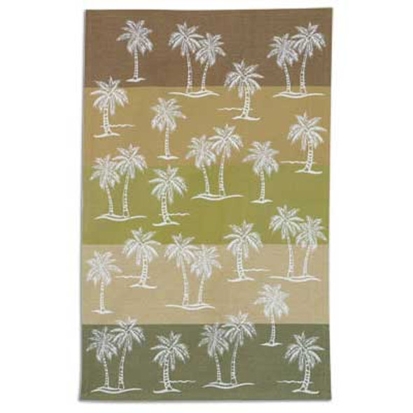 Palm Tree Color Block Cotton Tea Towel - R2093