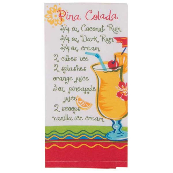 Pina Colada Recipe Flour Sack Towel R2833