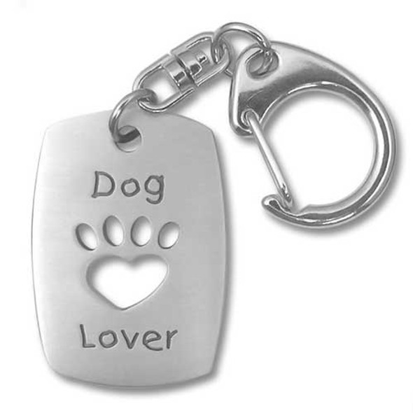 Dog Lover Pewter Key Chain 3432KT