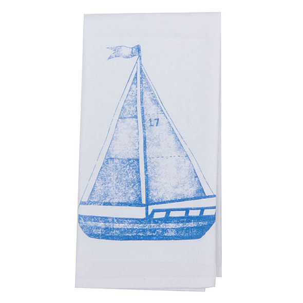 Sail Boat Krinkle Flour Sack Towel A8268