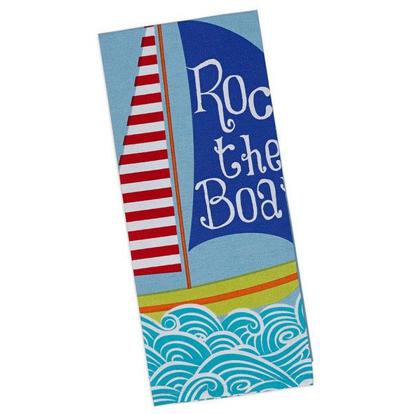 Sail Boat Printed Cotton Towel 27985