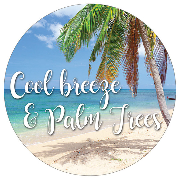 Cool Breeze Palm Trees Absorbent Stone Car Coaster CB73165