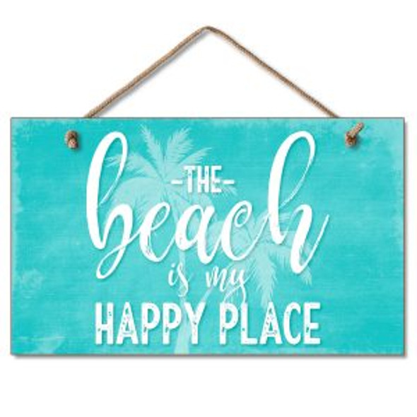 Beach Wood Sign - Beach is my Happy Place - 41-01929