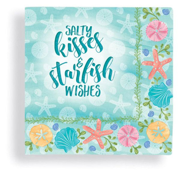 Salty Kisses Starfish Wishes Cocktail Beverage Napkin 24 Count 15-234