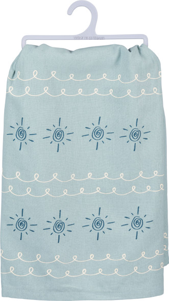 Don't Worry Beach Happy Dish Towel - BACK