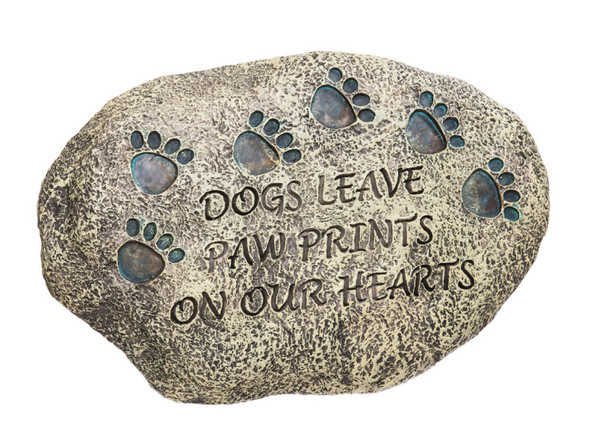 Dogs Leave Paw Prints On Our Hearts Resin Stone 84576