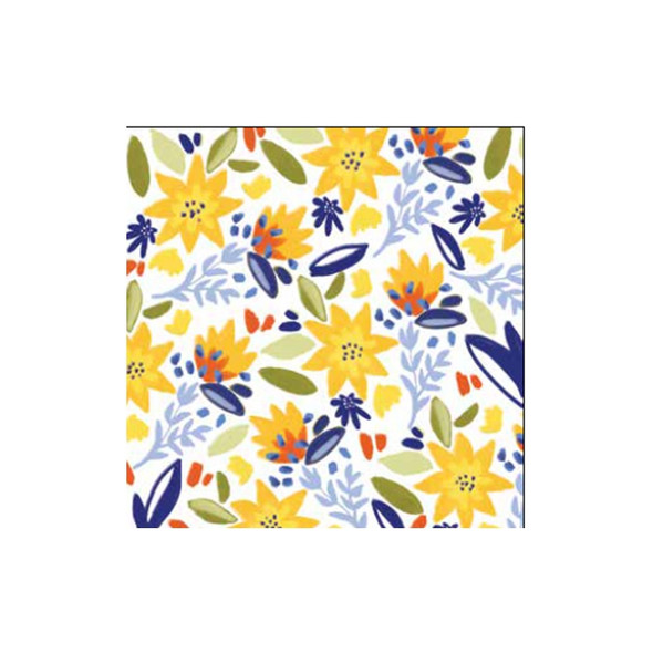 Yellow Florals 40 count 3ply - Cocktail Napkin - Z4NC7623