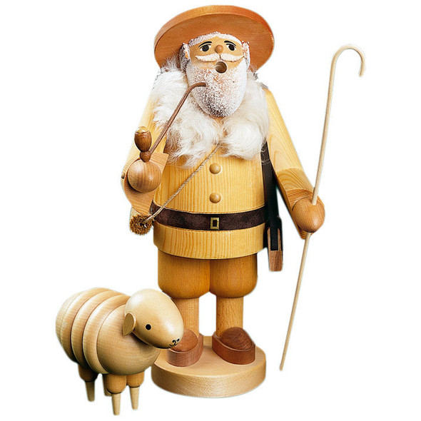 Standing Wooden Large Sheep Shepherd Incense Burner Smoker Made In Germany