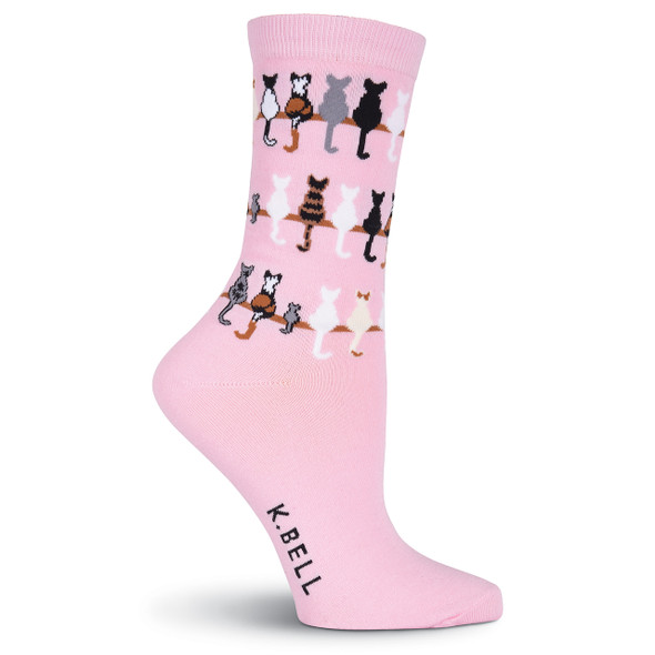 Cat Socks "Cat Tails" - Pink - 61566