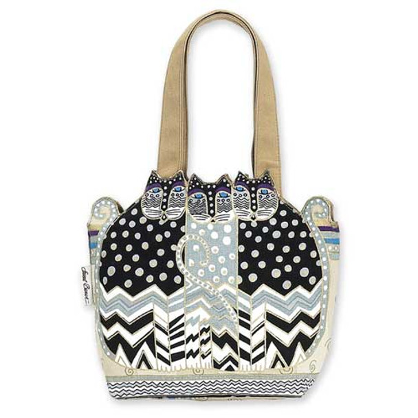 Laurel Burch Feline Cutout Tote - Polka Dot - LB4102