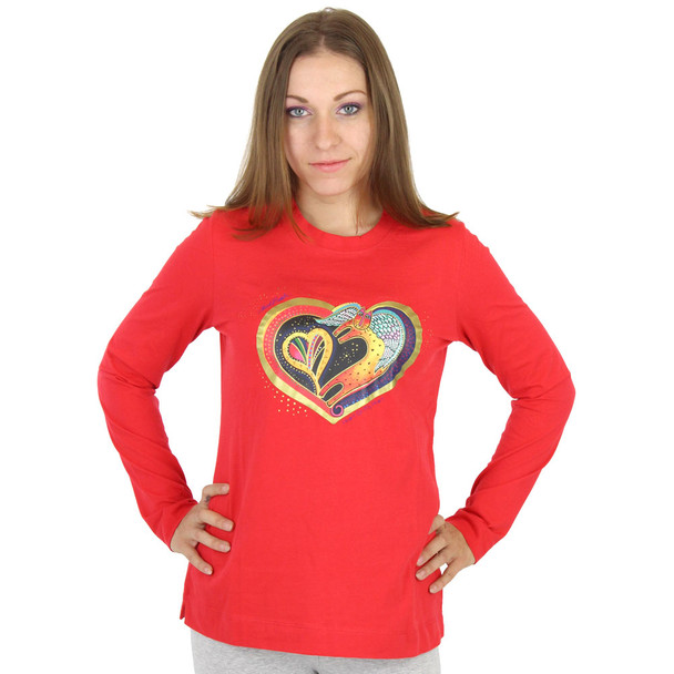 Laurel Burch Long Sleeve Tee Shirt "Heart of my Heart" - LBC212