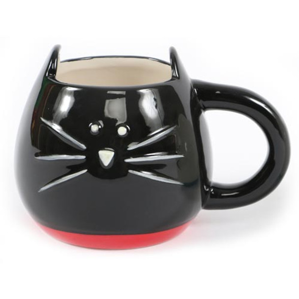 Black Cat Shaped Ceramic Mug 40126B