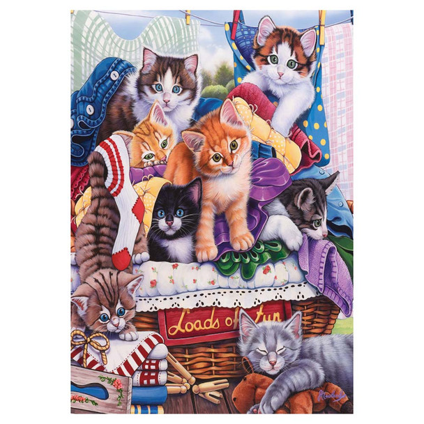 Basket Kittens Fun Cats Garden Flag - GFBL-GE0007