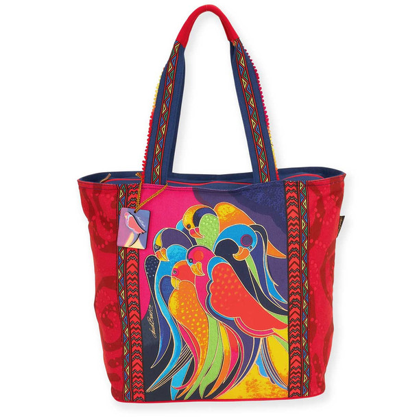 Laurel Burch Pajaros Parrots Shoulder Tote - LB5890