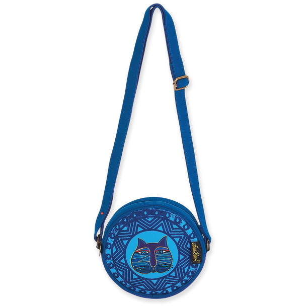 Laurel Burch Feline INDIGO Round Crossbody Tote - LB6190C