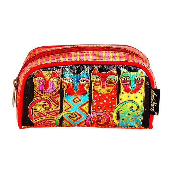 Laurel Burch Feline Clan Cats Foil Cosmetic Bag LB6210C