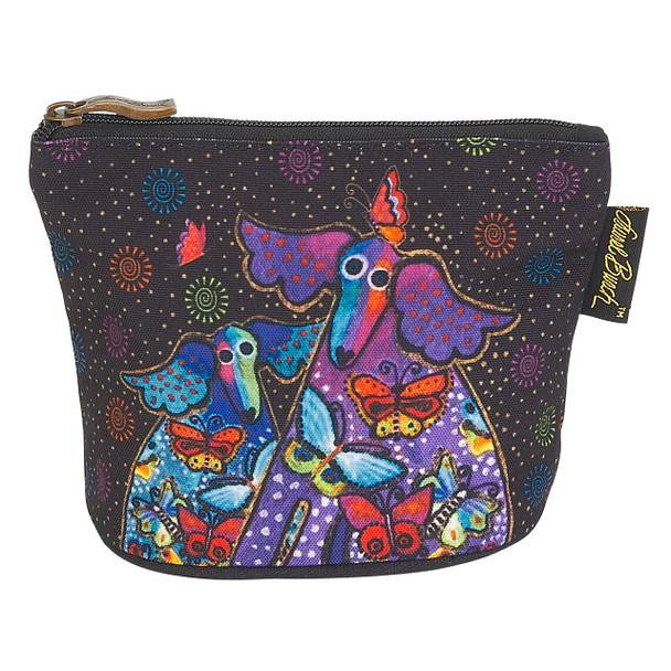Laurel Burch Dog Cotton Canvas Cosmetic Bag Mythical Dogs - LB6300C