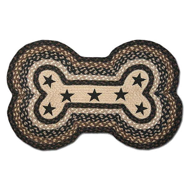 Black Stars On Black Dog Bone Rug DBP-313