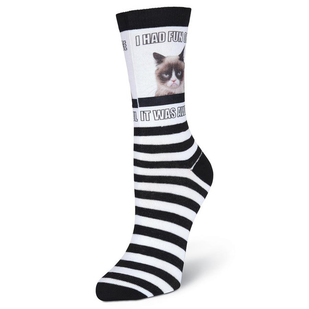 Women's Grumpy Cat I Had Fun Once Sub Crew Socks - GCWG15H006