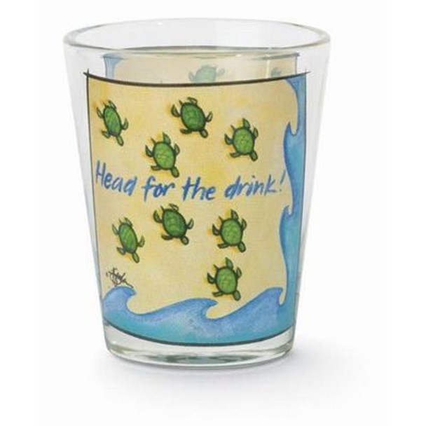 Sea Turtle Shot Glass "Head for the Drink" - 839-76