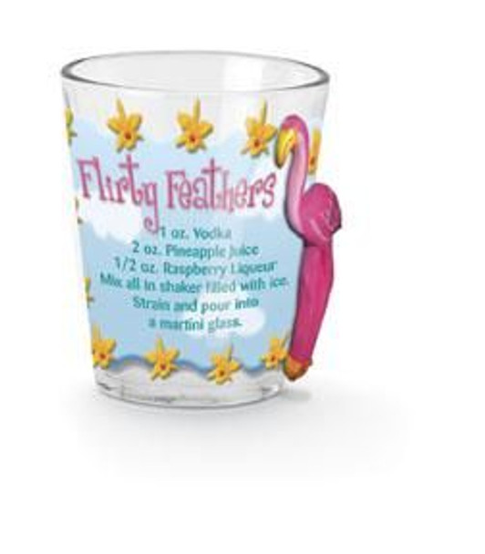 Pink Flamingo Shot Glass "Flirty Feathers" - 839-84