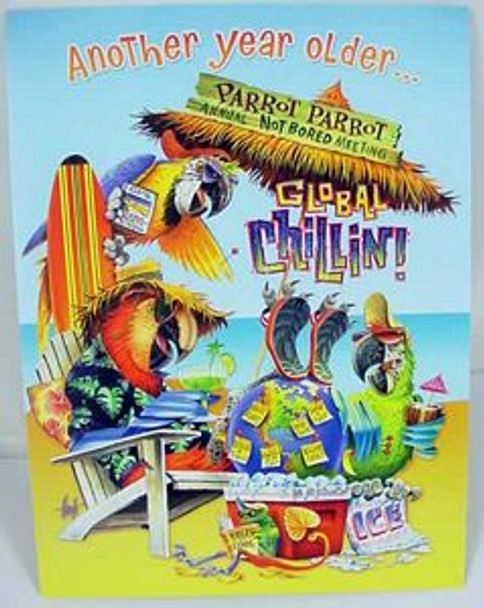 Parrot Birthday Card "Global Chillin" - BDG15572