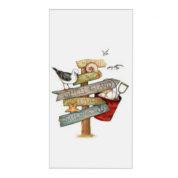 Beach Signs Flour Sack Towel R2933