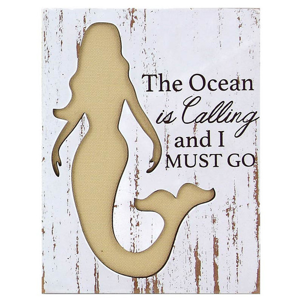 Mermaid Ocean Calling Wooden Sign - 16104M