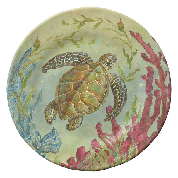 Sea Turtle Ocean Life 7.5" Lunch Plate Melamine 21290