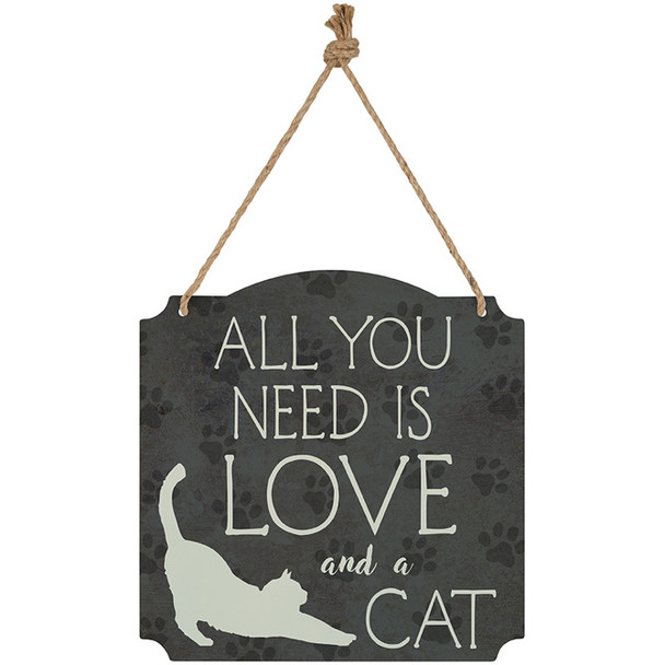 Cat Metal Wall Decor - All you need is love and a Cat - 22913