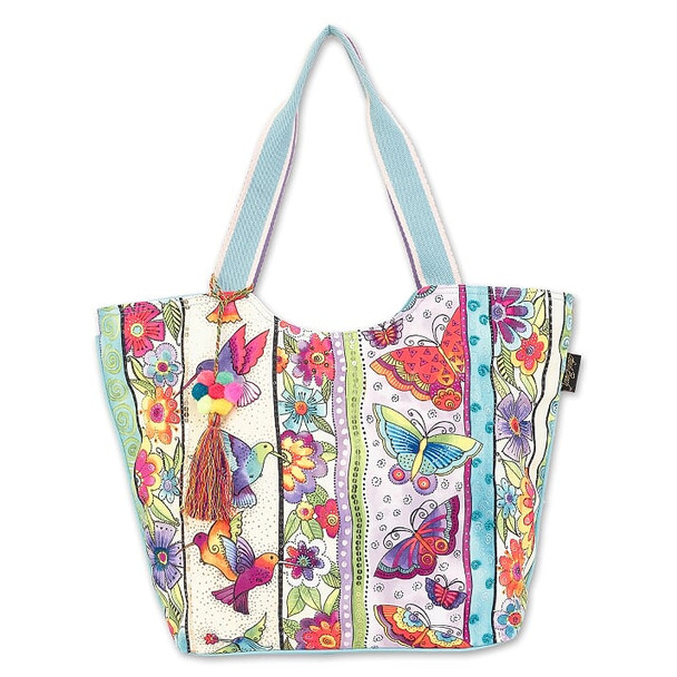 Laurel Burch Butterfly Floral 21x13 Shoulder Tote – LB7050
