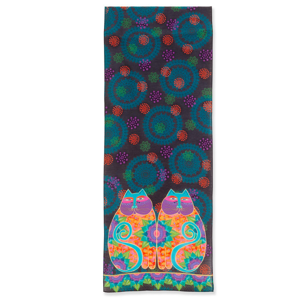 Laurel Burch Lotus Cats Scarf – Modal and Silk – LBS223