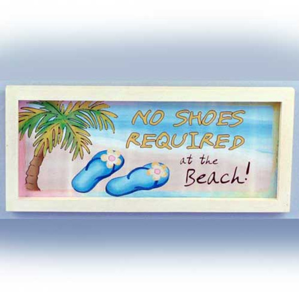 Tin Sign No Shoes Required Wall Plaque 10139