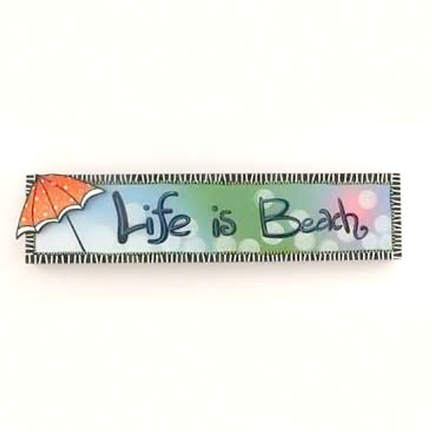 24" Life is Beach Wood Sign 10810