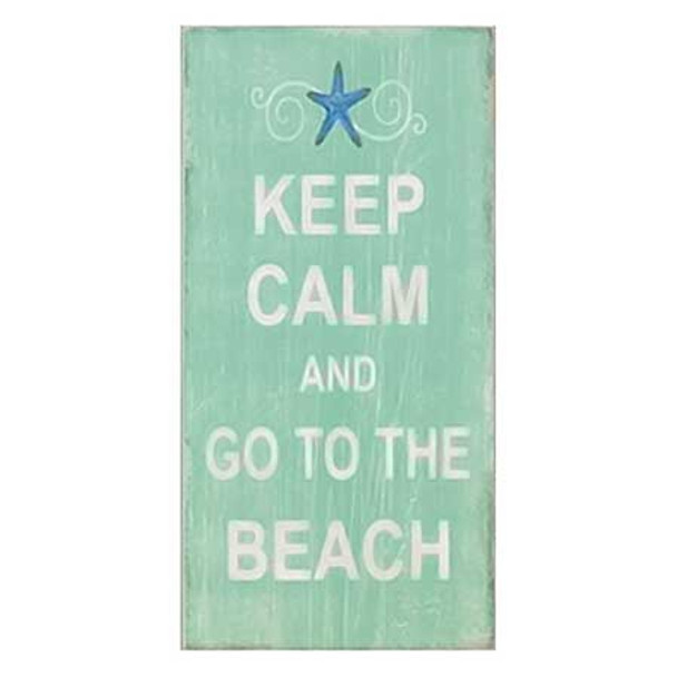 Keep Calm Beach Wall Art Wood 13834