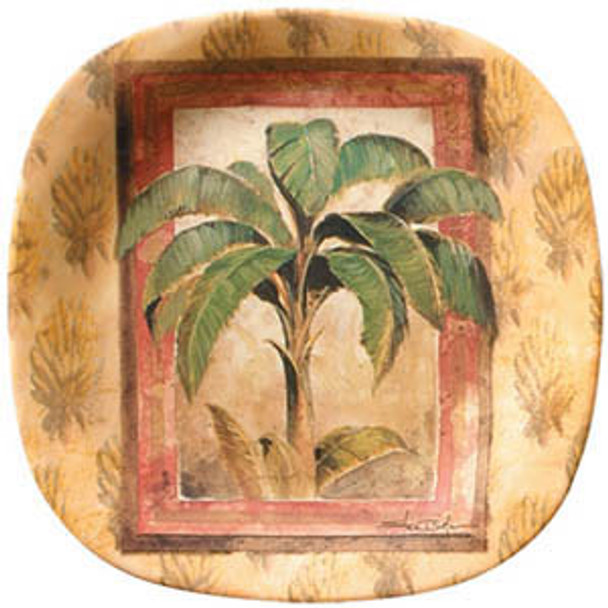 Palm Tree Brown 8" Lunch Plate Melamine 25730