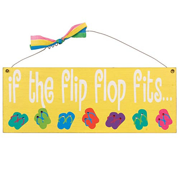 Flip Flops Wood Sign "If the Flip Flop Fits..." - 34310