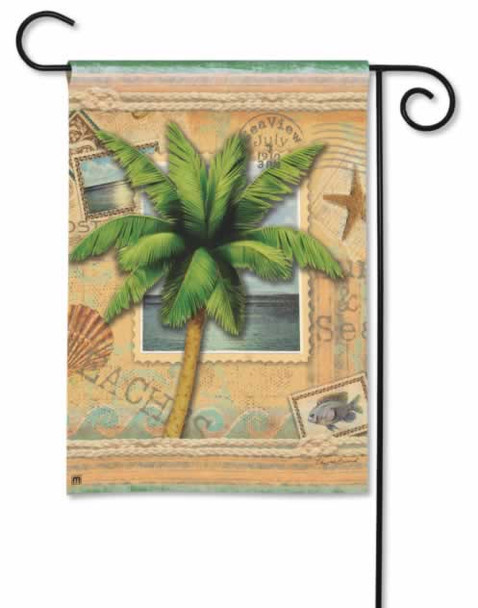 Palm Tree House Flag 20" x 40" "Sun and Sea" 93917