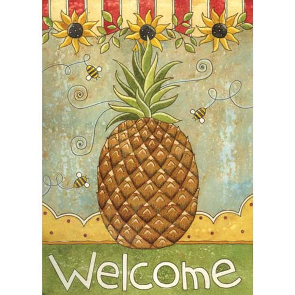 Pineapple and Sunflowers Garden Flag "Welcome" - 119117