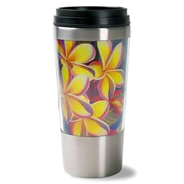 Plumeria Flower Stainless Steel Thermal Tumbler Travel Mug - 02420000