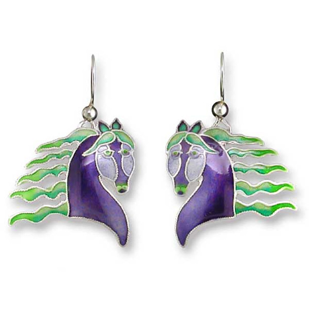 Handsome Horses Sterling Silver Drop Earrings 32-26-01