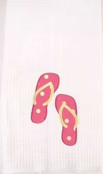 Flip Flops Applique Kitchen Towel - 861001444