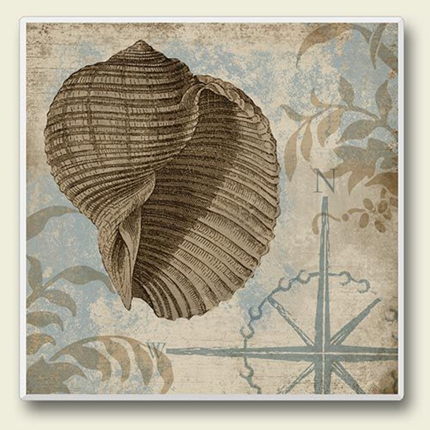 Sea Shell Single Absorbent Coaster "Shell II" - 02-096