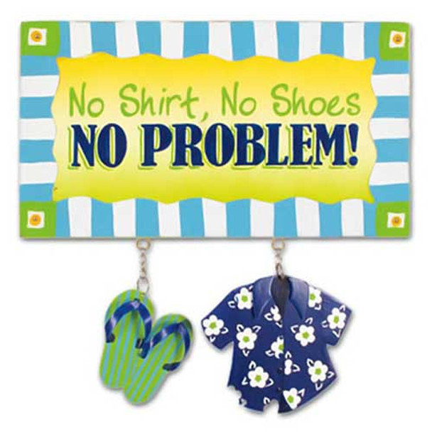 Beach Wood & Metal Sign "No Problem" 30-002