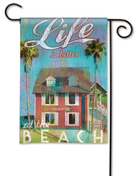 Beach House Retreat Garden Flag "Life is Better at the Beach" 32326D