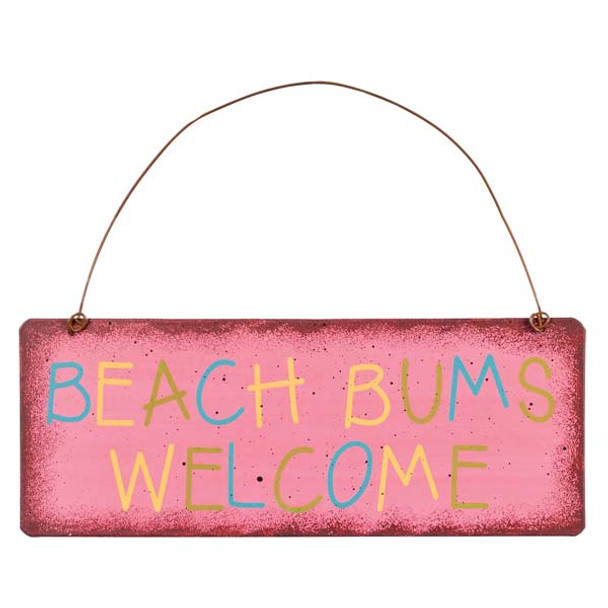 Beach Bums Welcome Metal Sign 35129B