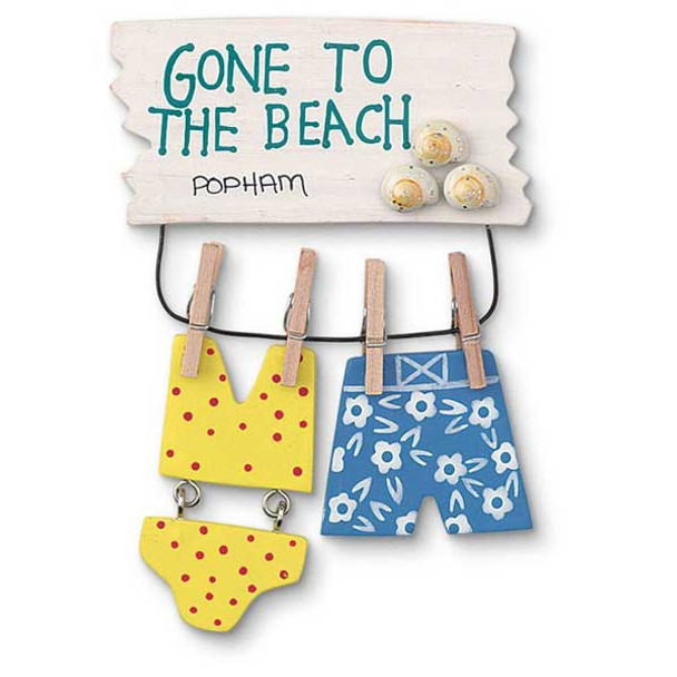 Beach Theme Magnet with Bathing Suits 831-19